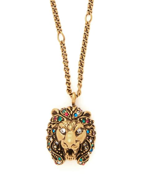 collana gucci leone|Gucci LIONHEAD Collana .